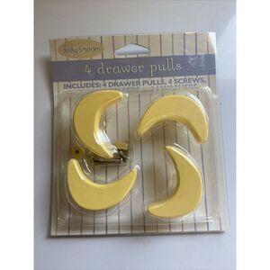 4 Drawer Knobs‎ -Drawer Pulls- YELLOW MOONS - Perfect in Your Baby's Room